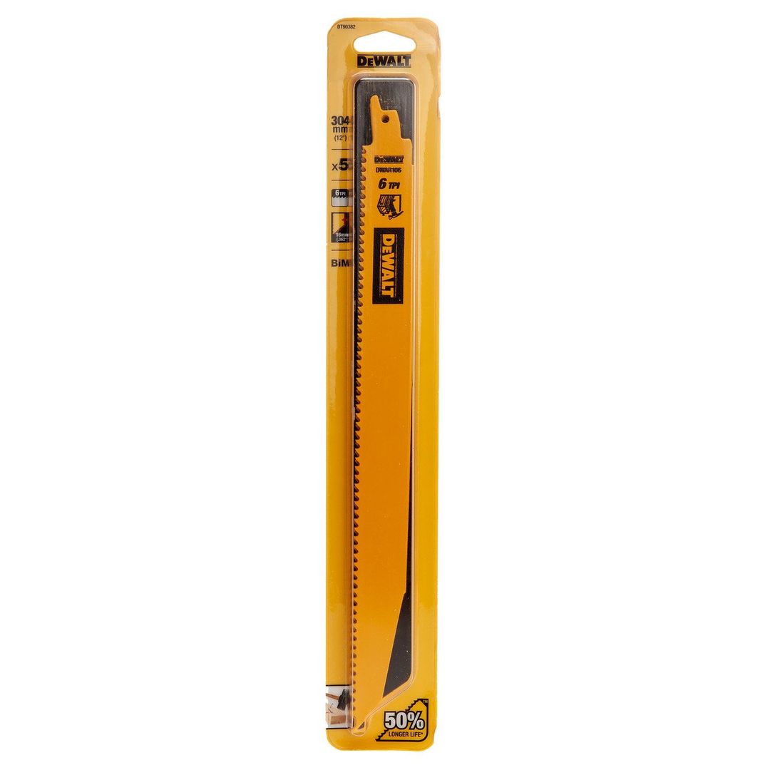 Dewalt Dt90382 Bim Reciprocating Saw Blades For Wood Demolition 304Mm (Pack Of 5) - Image 1