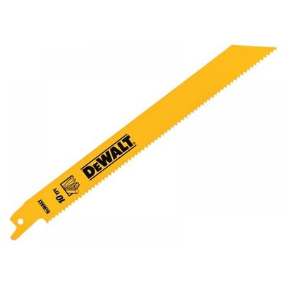 DEWALT Bi-Metal General Purpose Reciprocating Blade 203mm x 10 TPI (Pack 5) - Grey - Thumbnail 2
