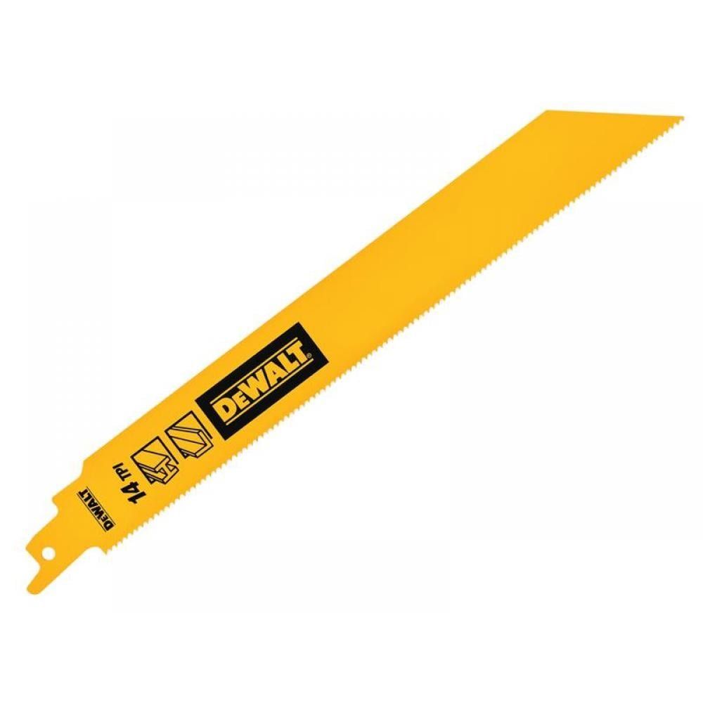 Dewalt DT90387-QZ Bi-Metal 1In High Metal Reciprocating Blade 228Mm X 14 Tpi (Pack 5) - Image 1