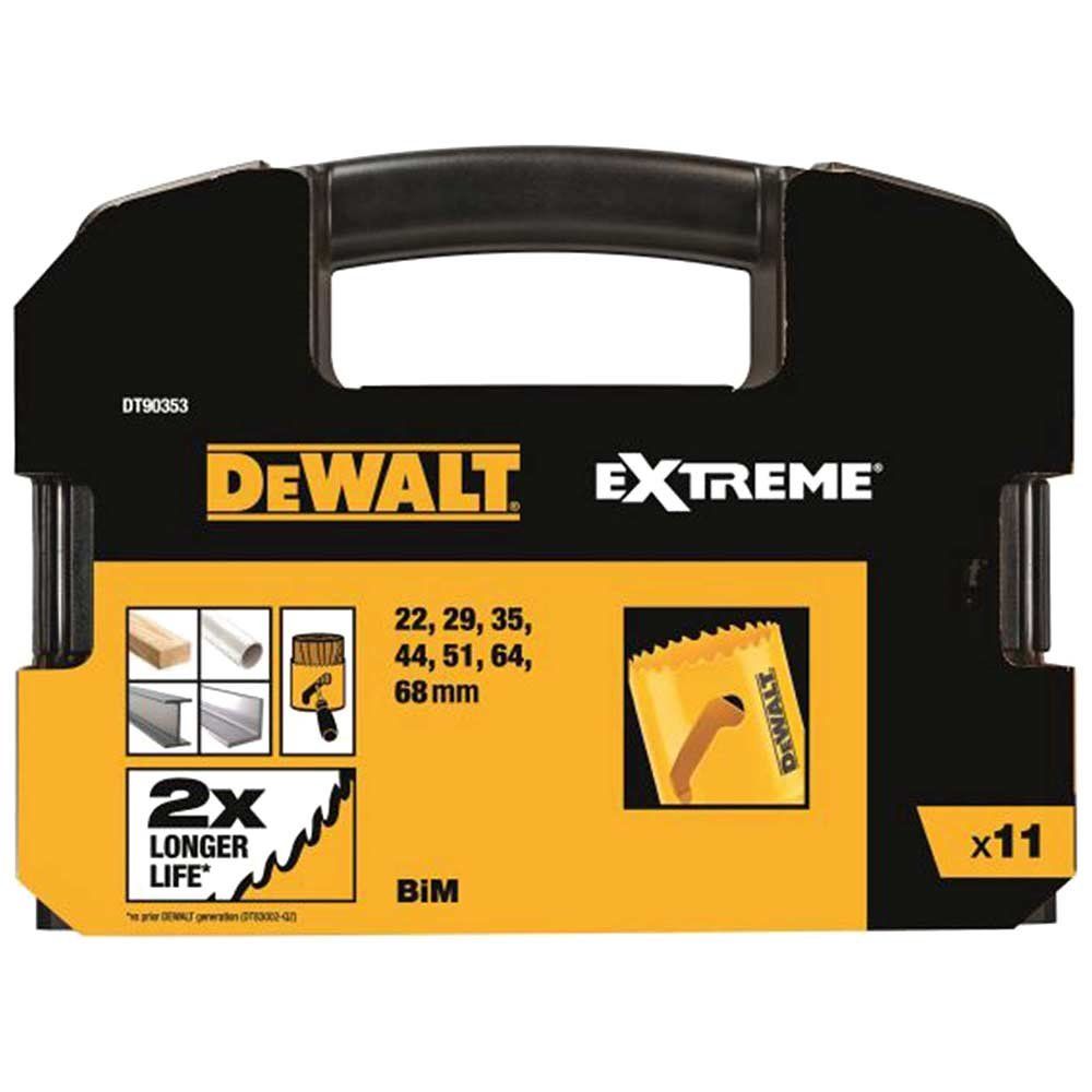 DeWalt 11 Piece BIM Extreme General Purpose Holesaw Set - Image 1
