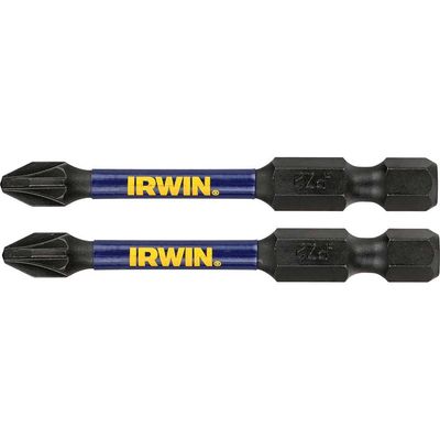 Irwin Impact Pro Performance Pozi Screwdriver Bits PZ3 57mm Pack of 2