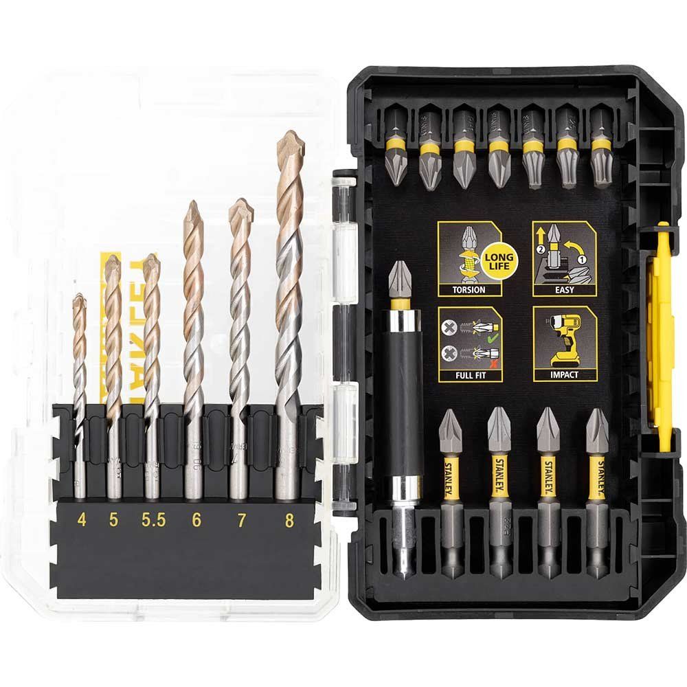 Stanley FatMax Multi-Stack Case 19 Piece Masonry and Impact Bit Set - Image 1