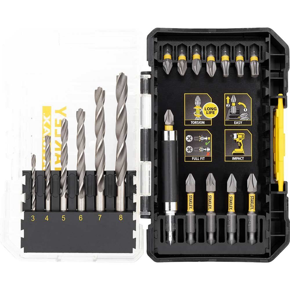 Stanley FatMax Multi-Stack Case 19 Piece HSS and Impact Bit Set - Image 1