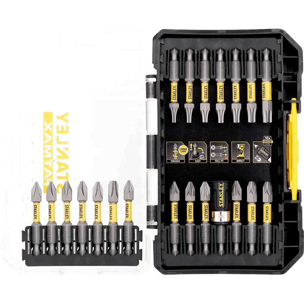 Stanley FatMax Multi-Stack Case 22 Piece 50mm Impact Screwdriver Bit Set - Image 1