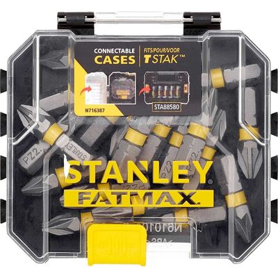 Stanley FatMax Impact Pozi Screwdriver Bits PZ2 25mm Pack of 20