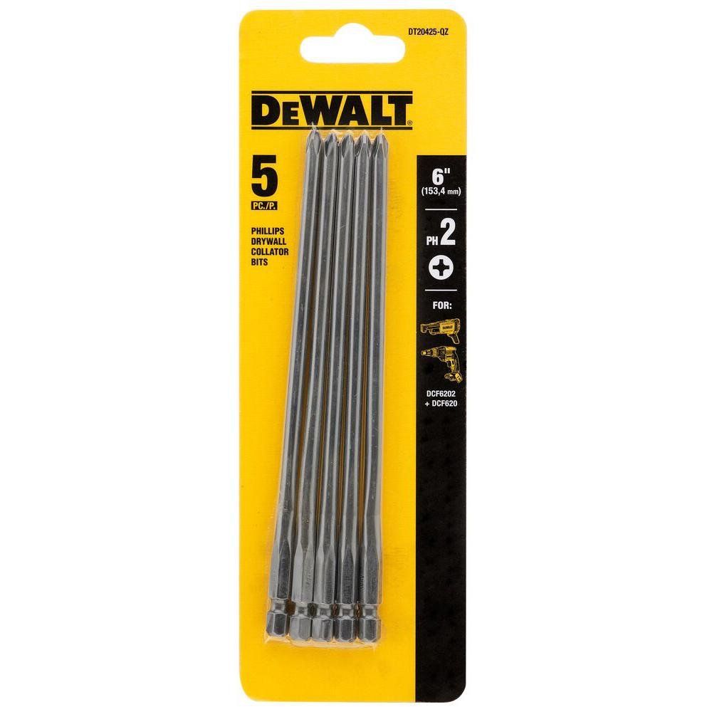 DeWalt Phillips Drywall Screwdriver Bits for DCF6202 Attachment - Image 1