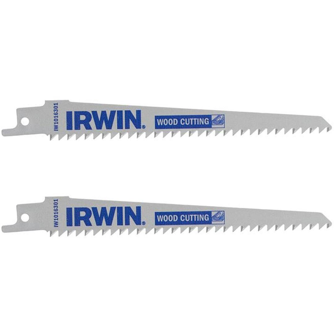 IRWIN® Sabre Saw Blade Wood/PVC Cutting 152mm Pack of 2 - Grey - Image 1