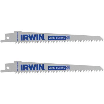 IRWIN® Sabre Saw Blade Wood/PVC Cutting 152mm Pack of 2 - Grey