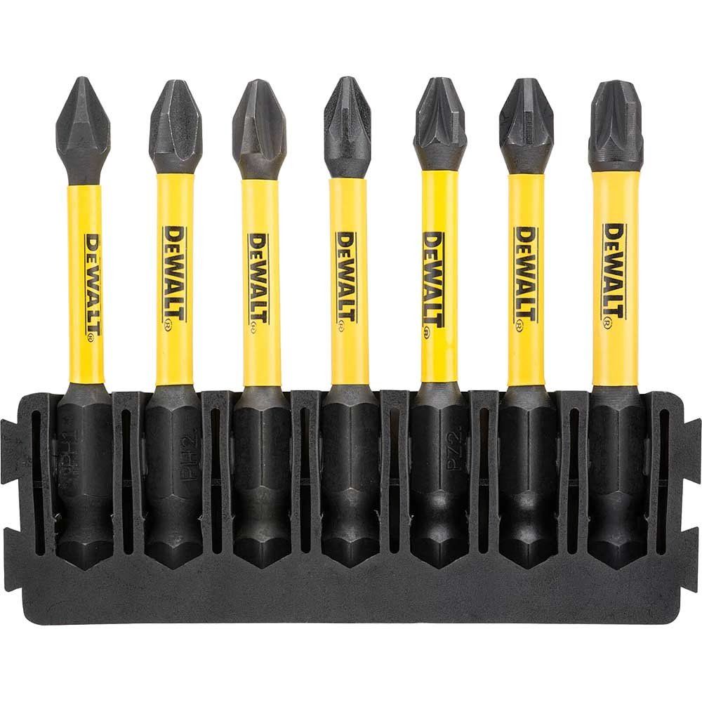 DeWalt 7 Piece FlexTorq Phillips and Pozi Screwdriver Bit Bar Set - Image 1