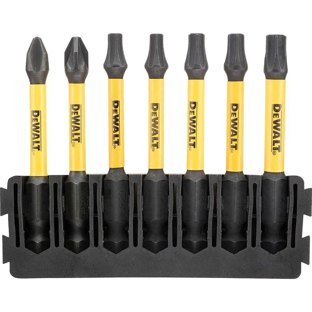 DeWalt 7 Piece FlexTorq Phillips, Pozi and Torx Screwdriver Bit Bar Set - Image 1