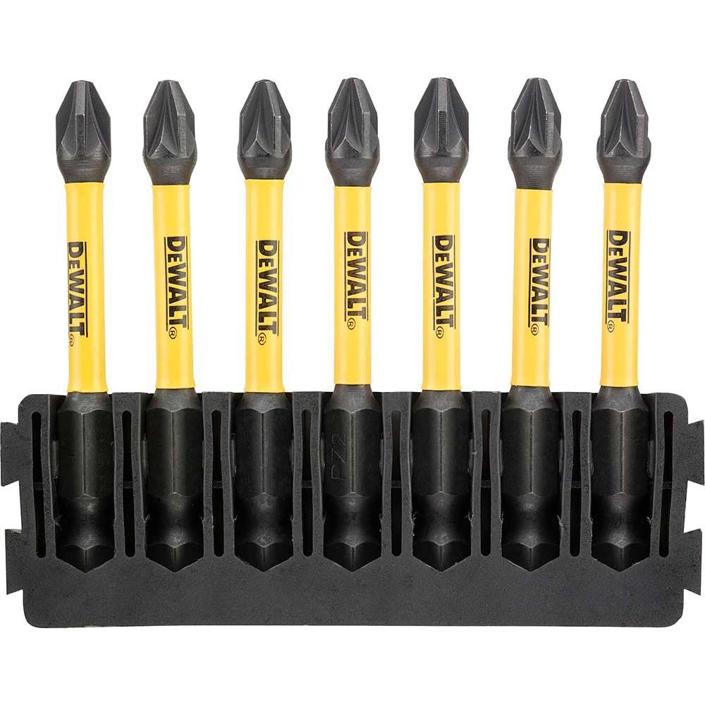 DeWalt 7 Piece FlexTorq PZ2 Screwdriver Bit Bar Set - Image 1