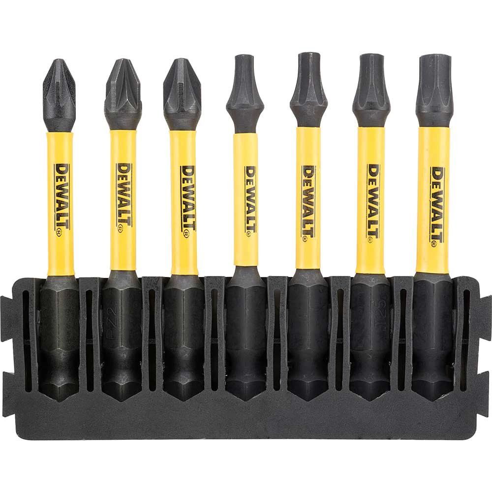 DeWalt 7 Piece FlexTorq Pozi and Torx Screwdriver Bit Bar Set - Image 1