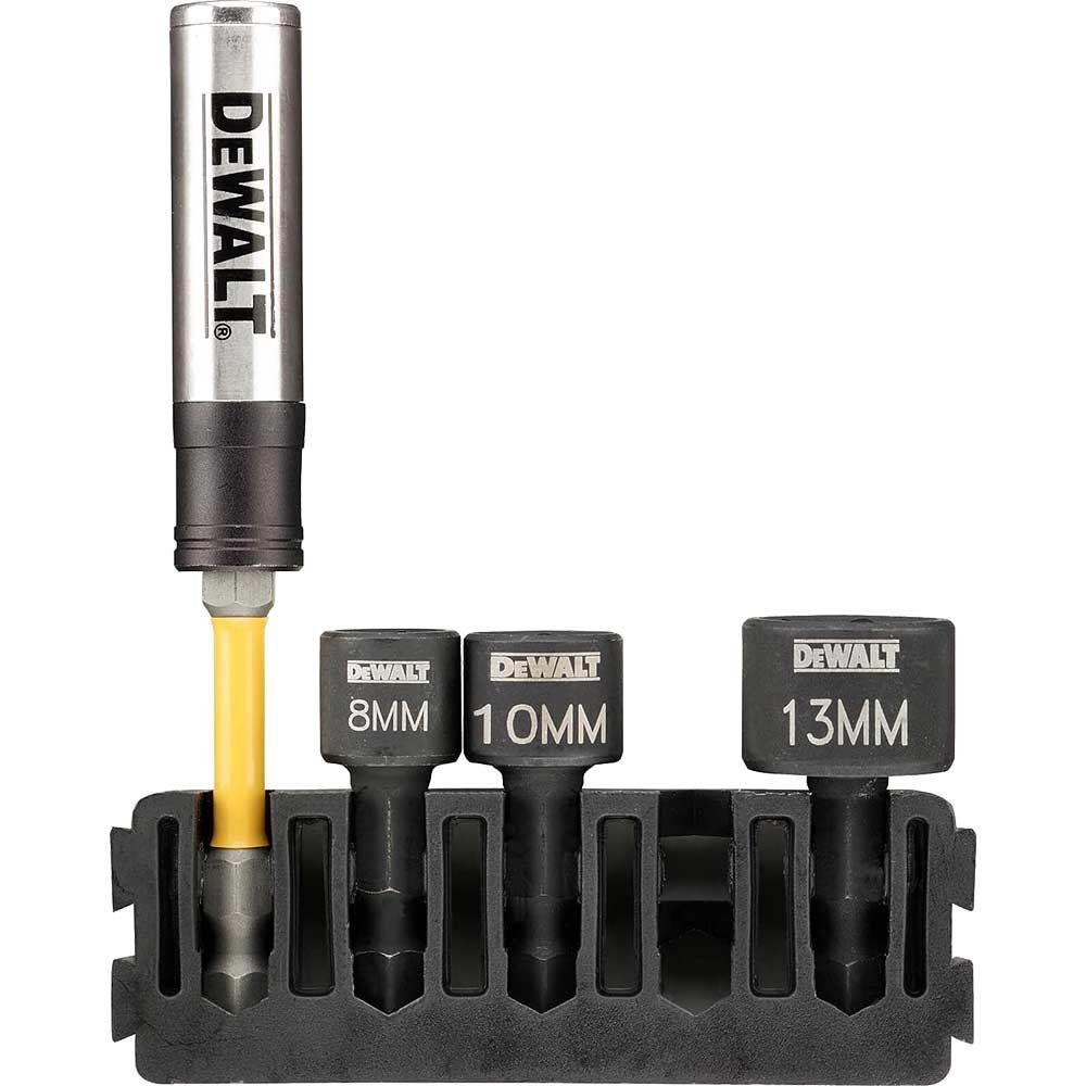 DeWalt 4 Piece Stubby Nut Driver and Torsion Bit Holder Bar Set - Image 1