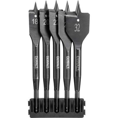 DeWalt 5 Piece Extreme Flatwood Drill Bit Bar Set