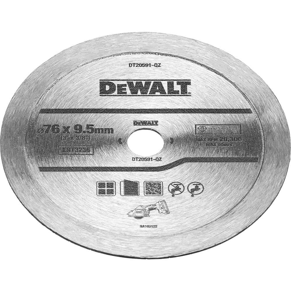 Dewalt DT20591-QZ Dt20591 Diamond Tile Blade 76Mm - Image 1