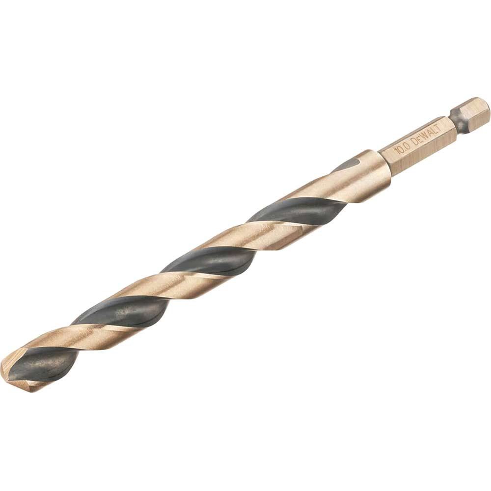 Dewalt Black&Gold Hex Hss-G Drill Bit 10.0Mm DT20616-QZ - Image 1