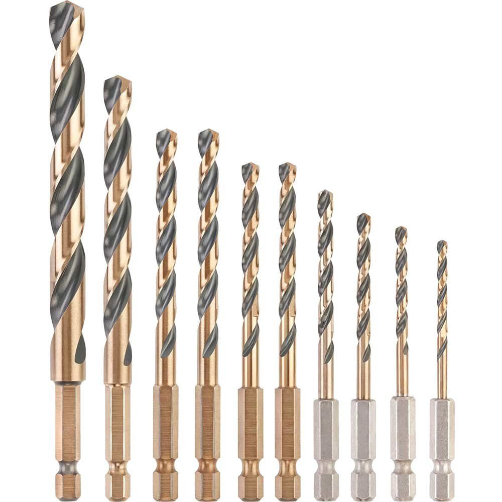 Dewalt DT20620-QZ Dt20620 Black & Gold Hss Drill Set 10 Piece - Image 1