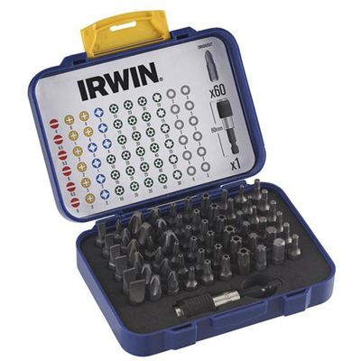 IRWIN® Colour Coded Screwdriver Bit Set, 61 Piece - Black