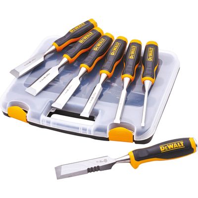 DeWalt 7 Piece Bevel Edge Wood Chisel Set