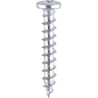 Timco 215Z Window Fabrication Screws - Friction Stay - Shallow Pan With Serrations - Ph - Single Thread - Gimlet Point - Zinc 4.8 X 16