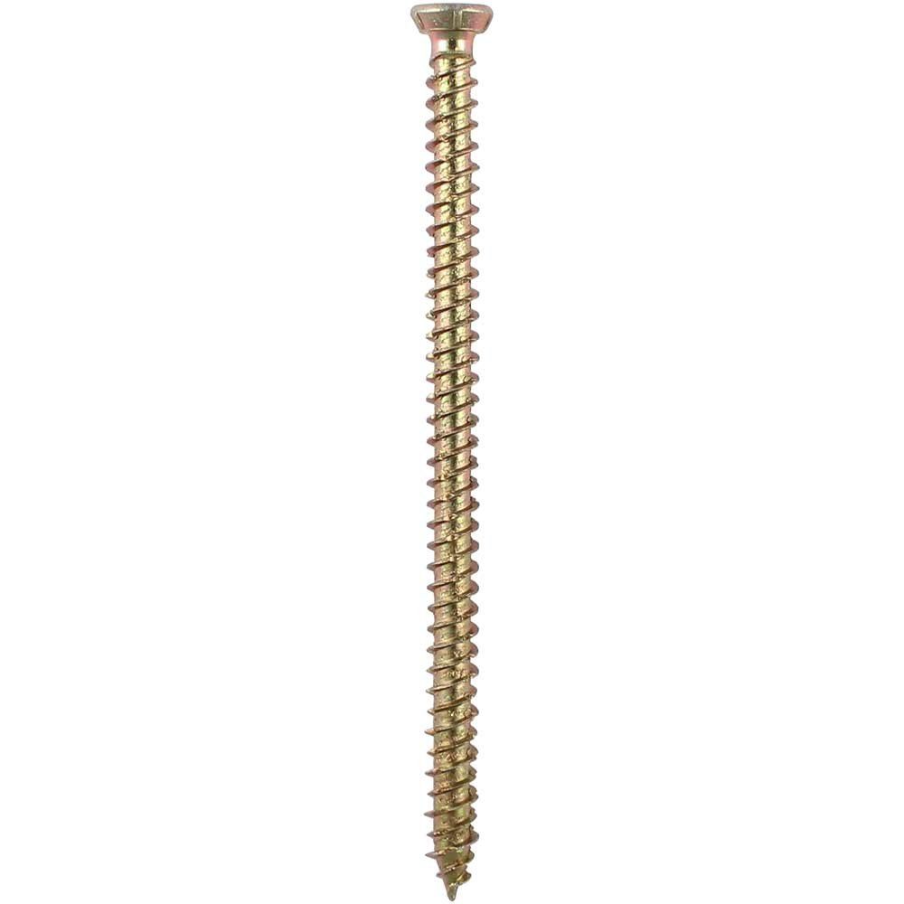 Timco 00050TCON Concrete Screws - Tx - Flat Countersunk - Yellow 7.5 X 50 Box 100 - Image 1