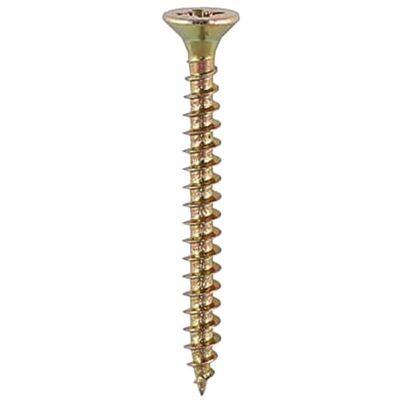 Timco 40030SOLOC Solo Chipboard & Woodscrews - Pz - Double Countersunk - Yellow 4.0 X 30 Box 200