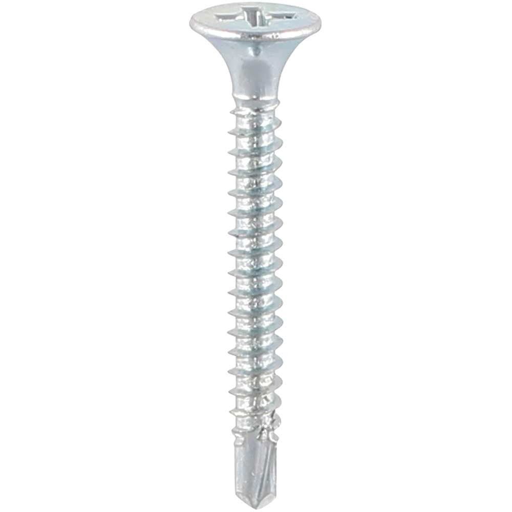 Timco LW38B Metal Construction Timber To Light Section Screws - Countersunk - Wing-Tip - Self-Drilling - Zinc 4.8 X 38 Box 200 - Image 1
