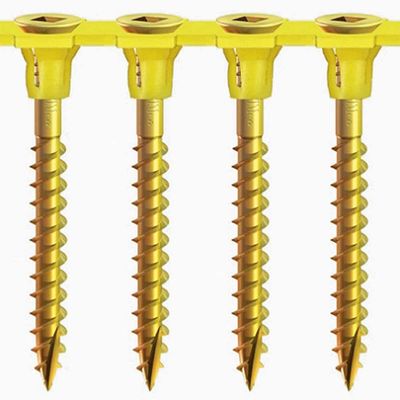 Timco 00055COLLF Collated Flooring Screws - Sq - Countersunk - Yellow 4.2 X 55