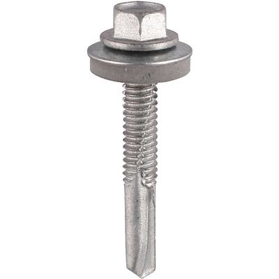 Timco H100B Metal Construction Heavy Section Screws - Hex - Self-Drilling - Exterior - Silver Organic 5.5 X 100 Box 100