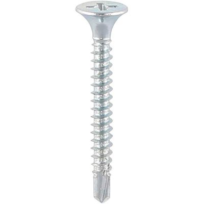 Timco 00100PSDD Drywall Metal Stud Plasterboard Screws - Ph - Bugle - Self Drilling - Zinc 4.8 X 100 Box 500