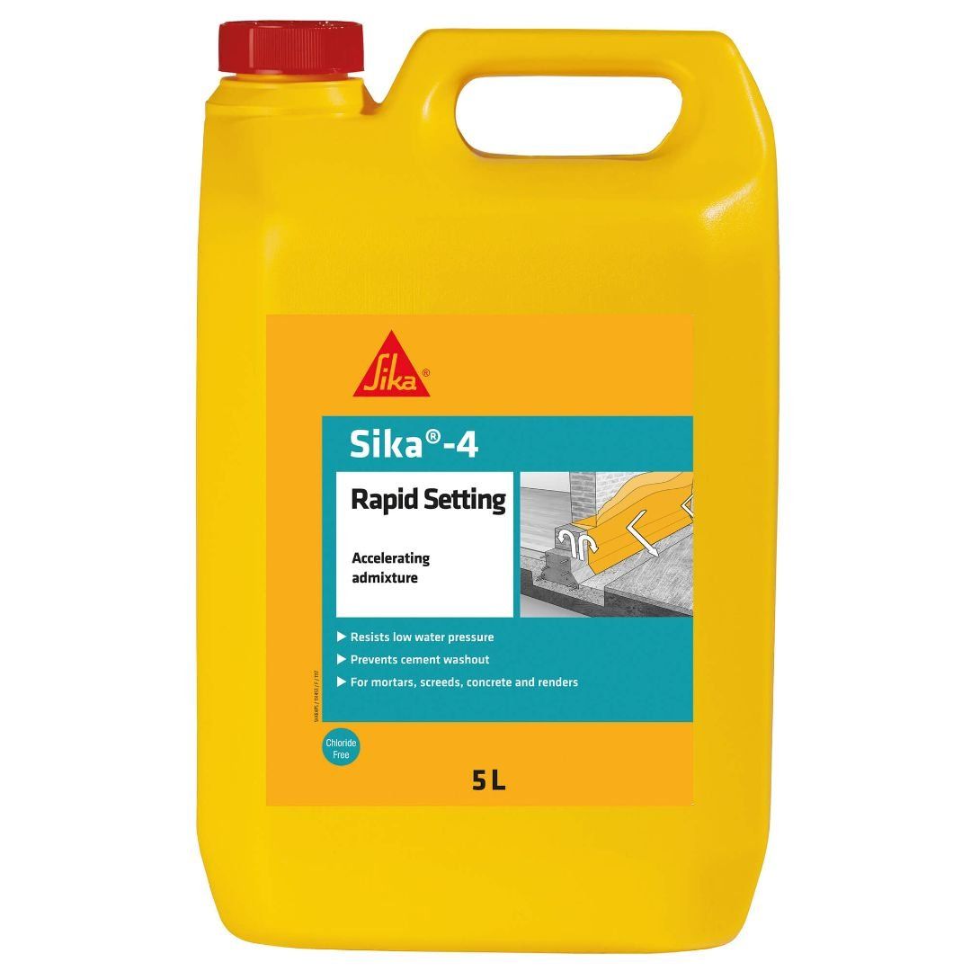 Sika 4 Rapid Setting Liquid Admixture 5L - Image 1