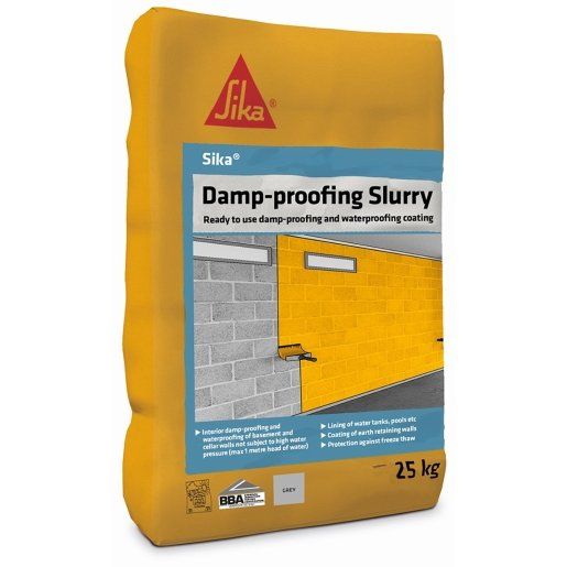 Sika Damp-Proof Slurry Grey 102198 25Kg - Image 1