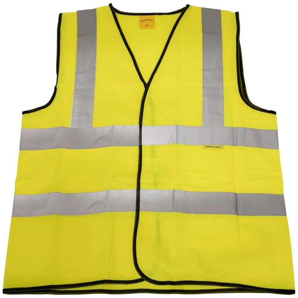 Sealey 9804XL Hi-Vis Waistcoat (Site & Road Use) Yellow - X-Large - Image 1