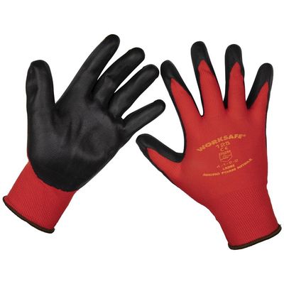 Sealey 9125L Flexi Grip Nitrile Palm Gloves (Large) - Pair