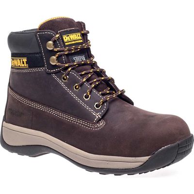DeWalt Apprentice Nubuck Safety Hiker Boots Brown Size 6