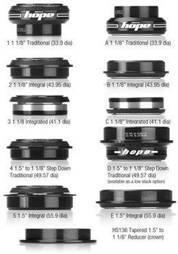 Hope Pick `n` Mix Headset Cups - Top Cup - Size: ZS44/28.6 - Colour: Black - Integral - Image 1