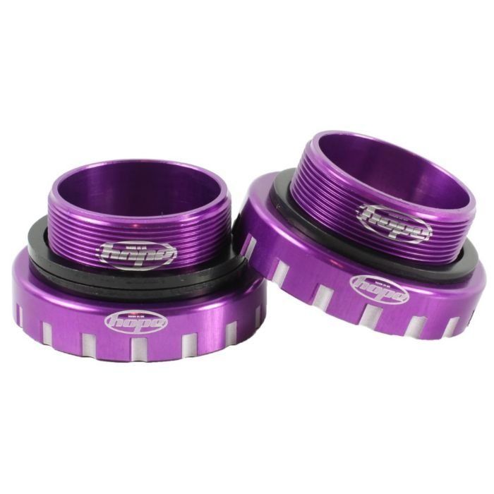 Hope Stainless Bottom Bracket Cups - 30mm Axle - Purple - Image 1