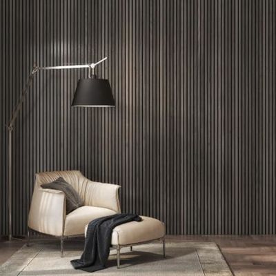 Cheshire Mouldings WPKT11 Acoustic Wall Panel Smoked Oak (T) 22mm (W) 605mm (L) 2400mm - Smoked Oak / 1