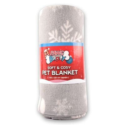 Paws Behavin' Badly Soft & Cosy Snowflake Pet Blanket 100cm x 120cm