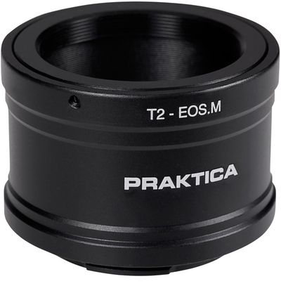 PRAKTICA T2-EOS-M Digiscoping Mount Adapter - Praktica T2 to Canon M Mount, Black
