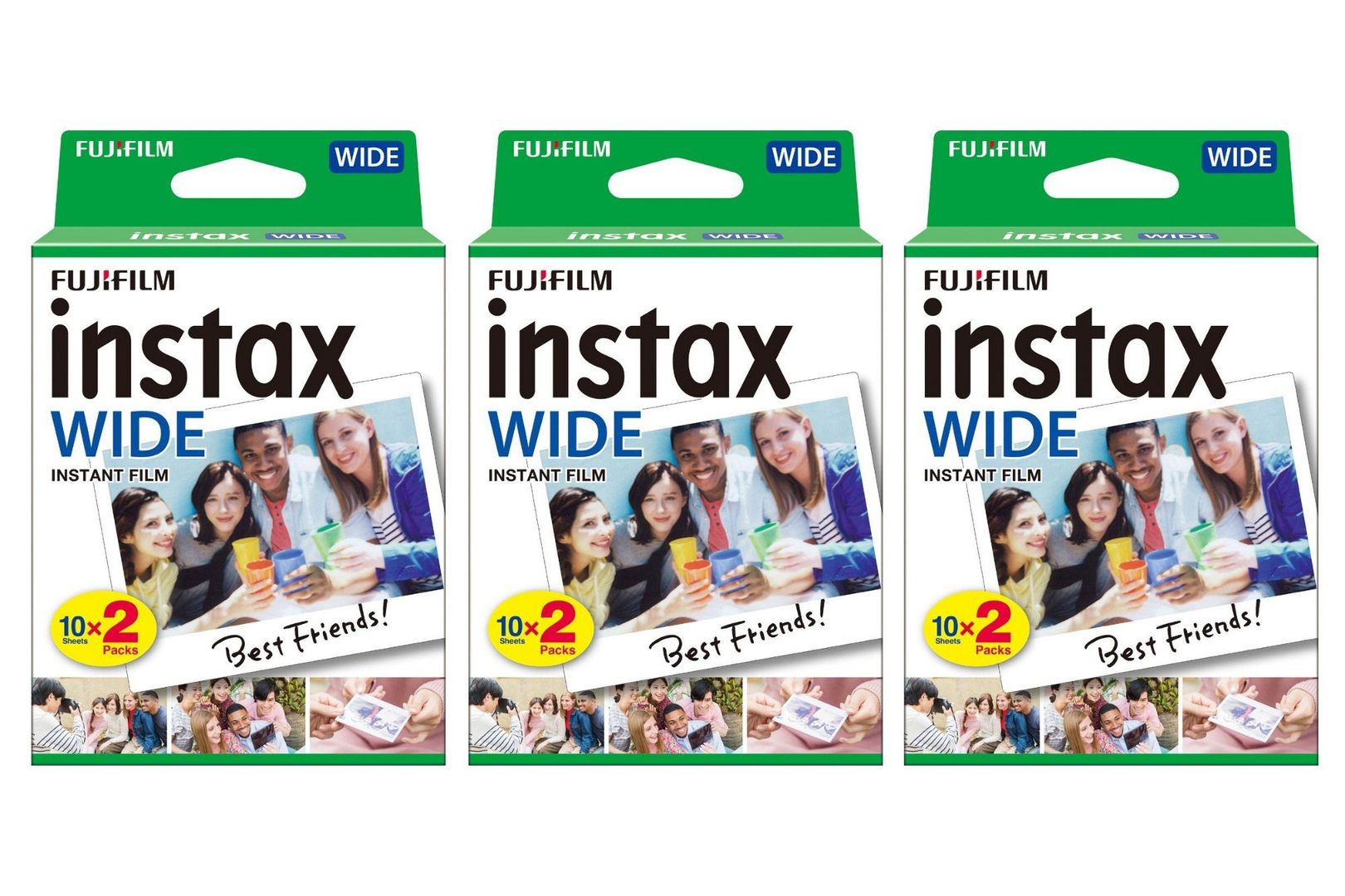 Fujifilm Instax Wide Picture Format Instant Photo Film - White - Pack - Image 1