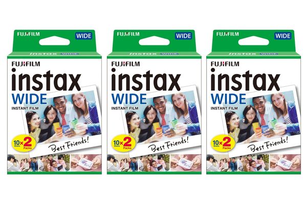 Fujifilm Instax Wide Picture Format Instant Photo Film - White - Pack