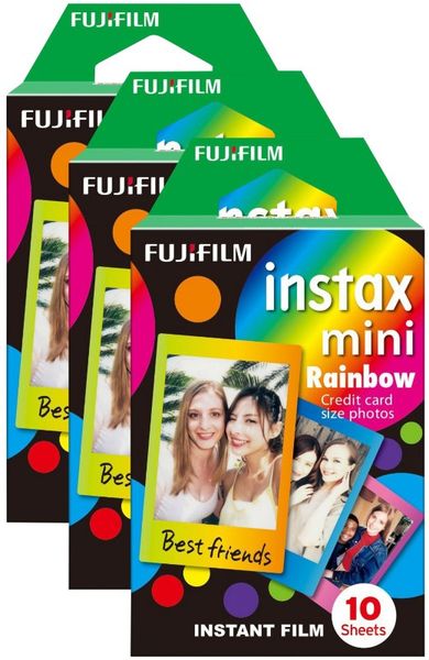 Fujifilm Instax Mini Instant Photo Film - Rainbow - Pack of 30