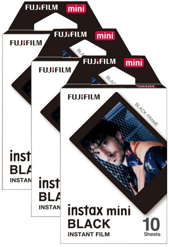 Fujifilm Instax Mini Instant Photo Film - Black - Pack of 30 - Image 1