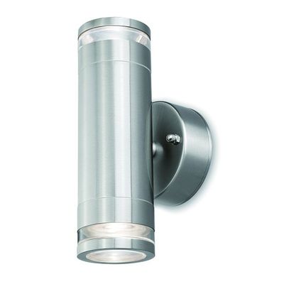 4LITE Marinus Range 4L2/2307 Smart LED Outdoor Wall Light - Stainless Steel, Twin Pack, Stainless Steel
