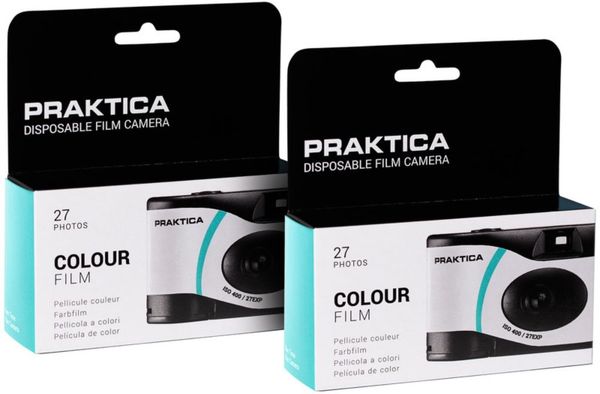 Praktica 35mm Single Use Disposable Film Camera with Flash - Pack of 2