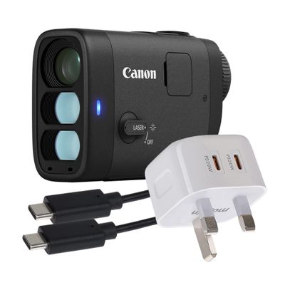 CANON Powershot Golf Laser Rangefinder with Charging Kit, Black
