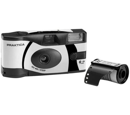 PRAKTICA N21F-BK/WH Disposable Camera - Black & White, Black,White