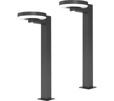4LITE Arundel Solar Garden Bollard Light - Pack of 2