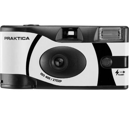 PRAKTICA N21F-BK/WHX2 Disposable Camera - Black & White, Pack of 2, Black,White